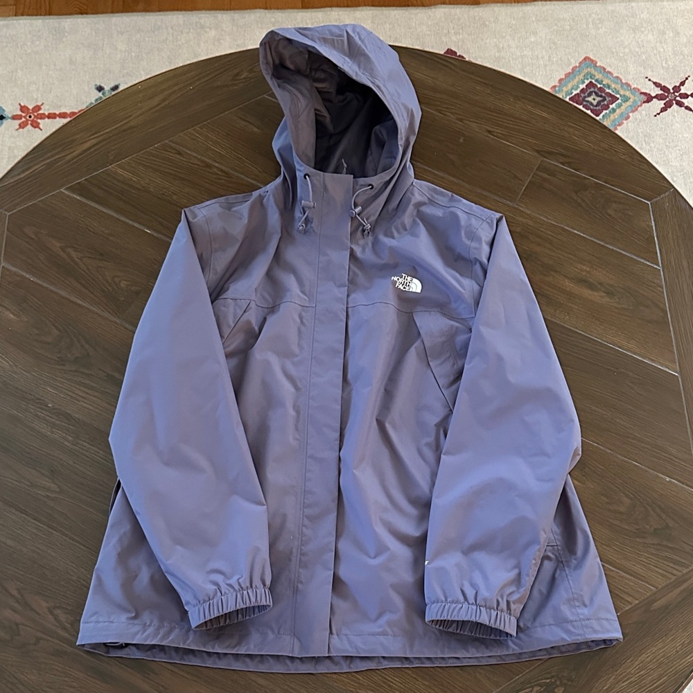 The North Face Lavender Hooded rain coat